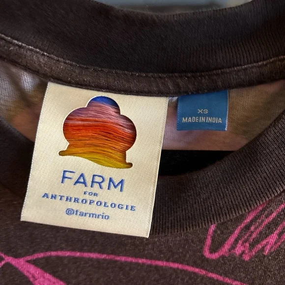 FARM Rio Pink and Brown Graphic Maxi Dress - Picture 4 of 5